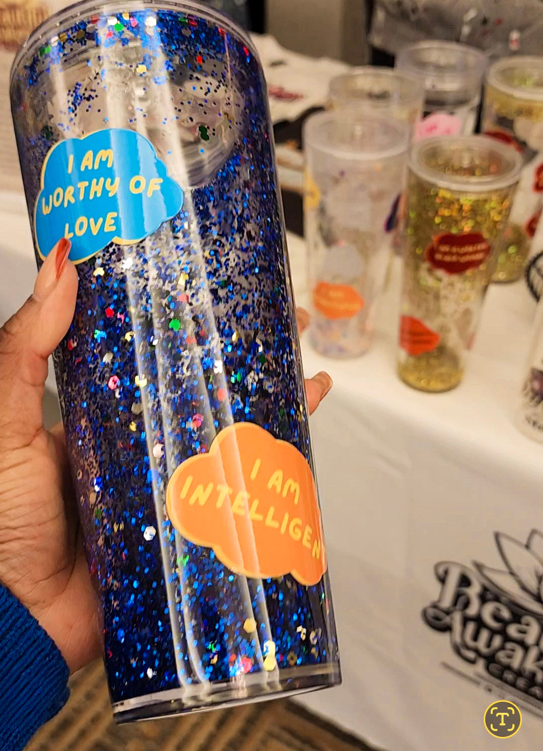 I AM Affirmation Snowglobe Tumbler