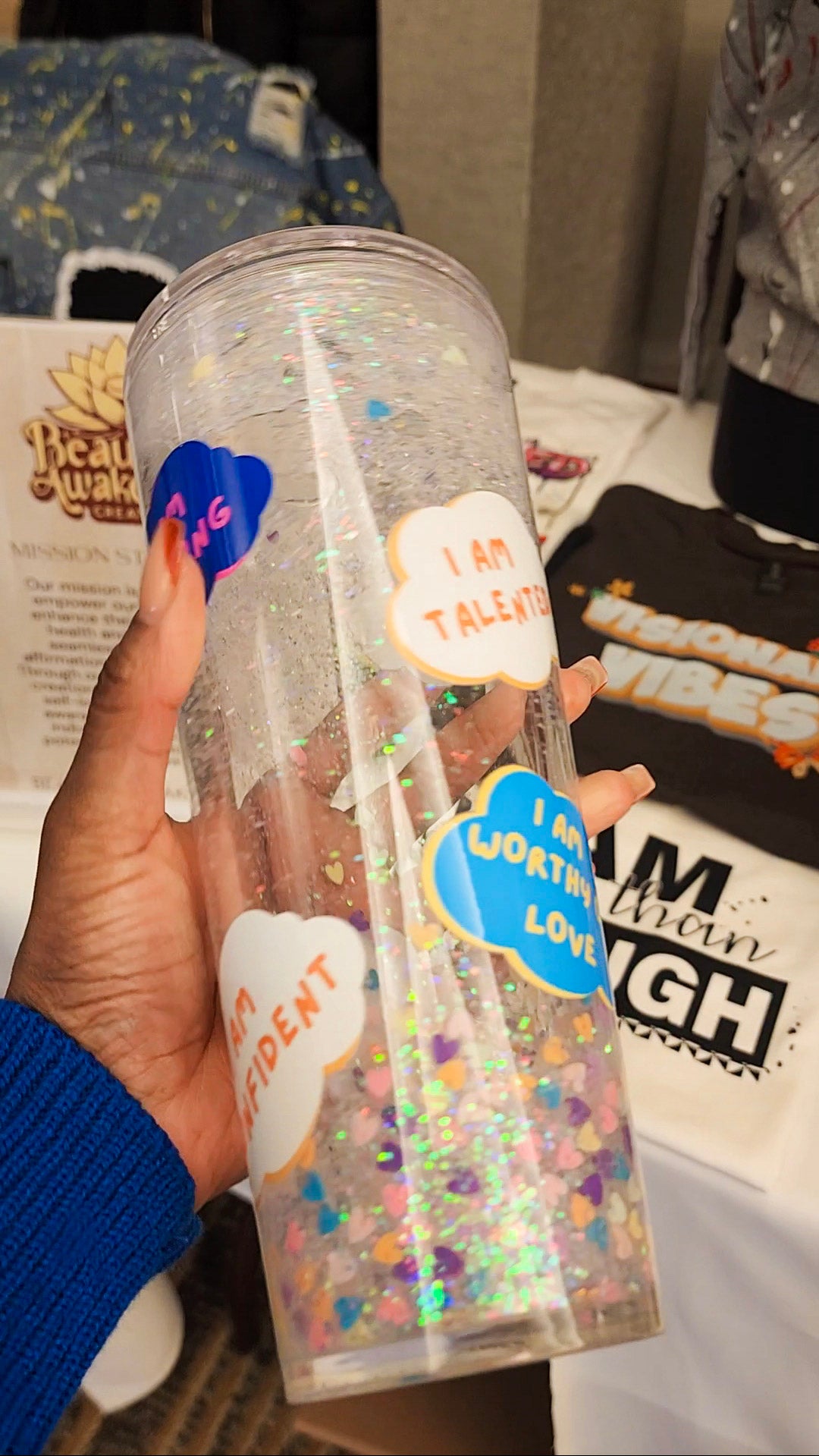 I AM Affirmation Snowglobe Tumbler