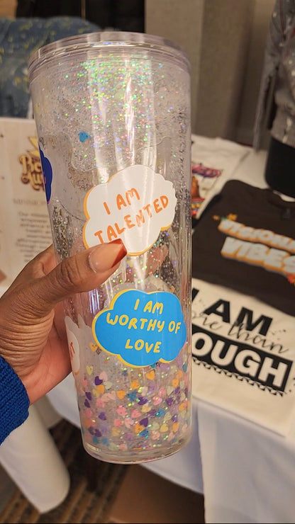I AM Affirmation Snowglobe Tumbler